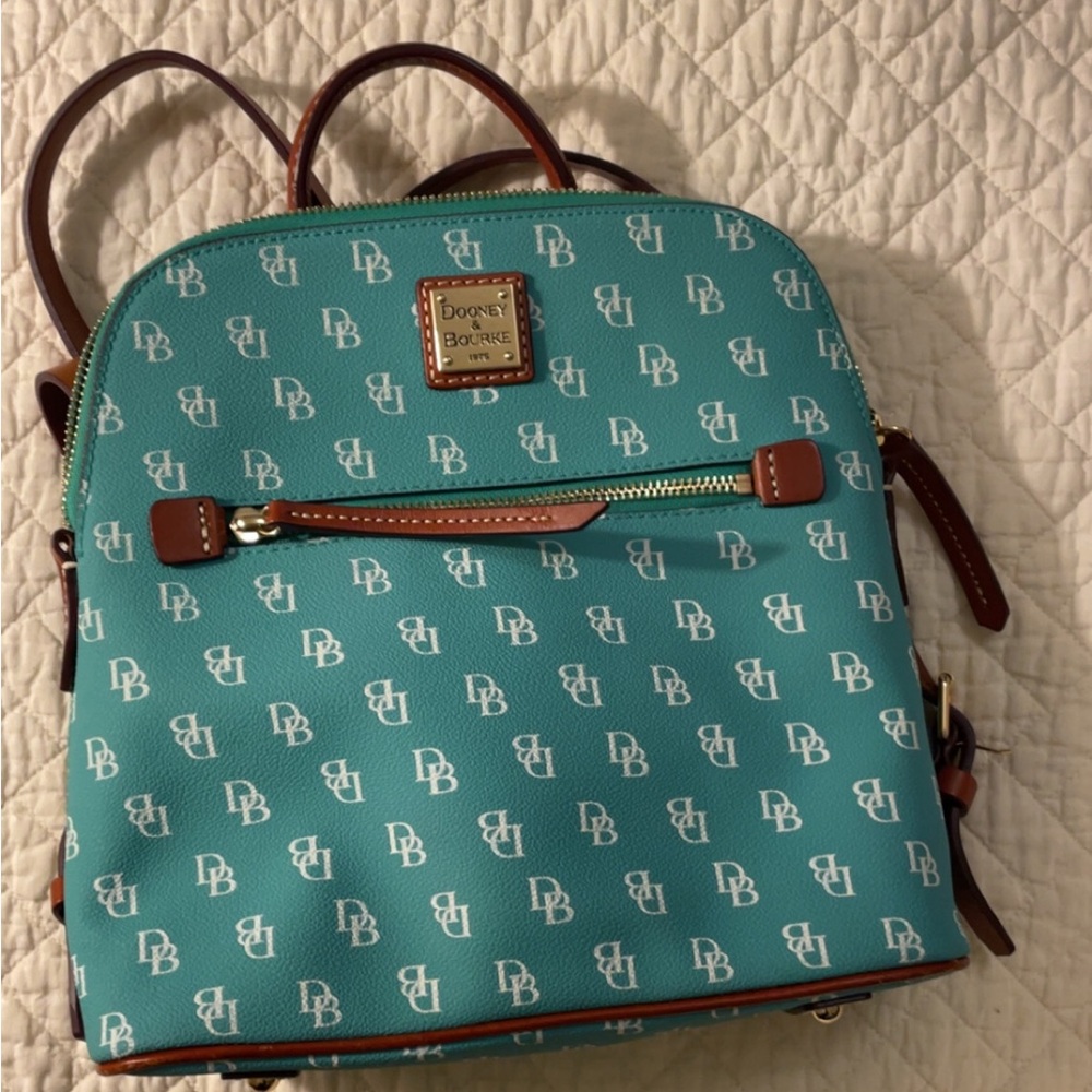Dooney & Bourke Aqua Monogram Backpack